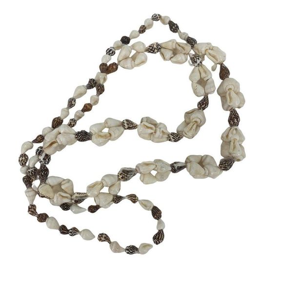 Natural Sea Shell 0211 36" Necklace Surfer Beach Conch Puka Sea Hawaiian Cowrie - Picture 7 of 9